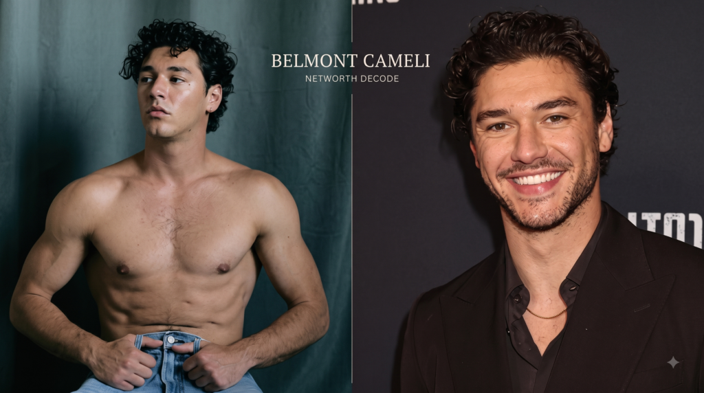 Belmont Cameli net worth press photo at red carpet event