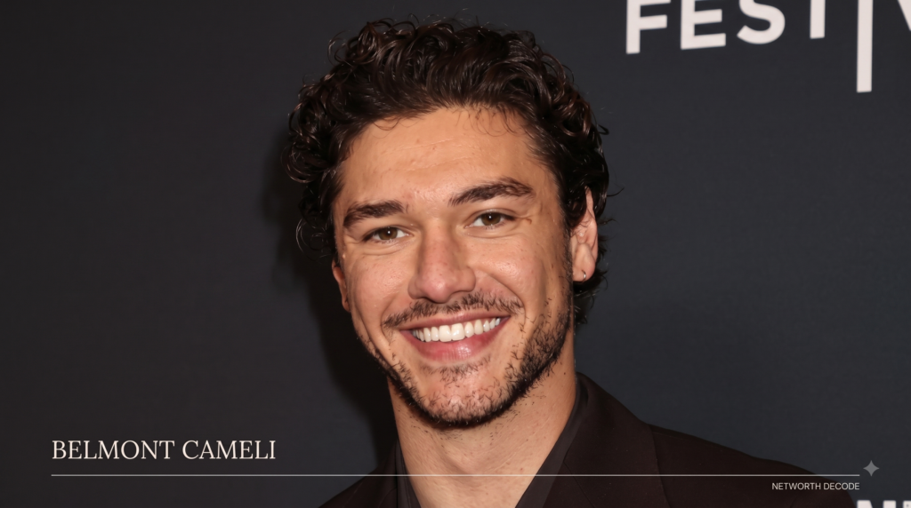 Belmont Cameli net worth press photo at red carpet event