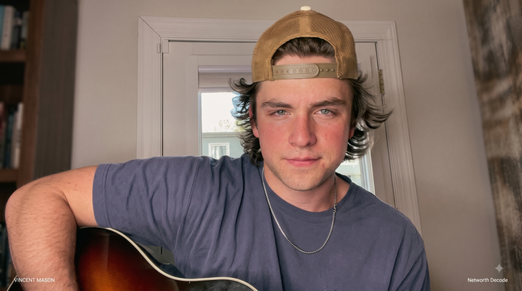 Vincent Mason net worth press photo of country singer performing