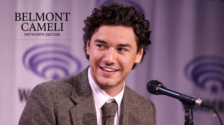 Belmont Cameli net worth press photo at red carpet event